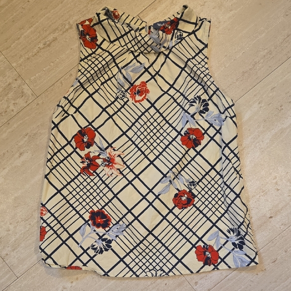 Modcloth Tops - Modcloth Floral Patterned Collared Tank Blouse
